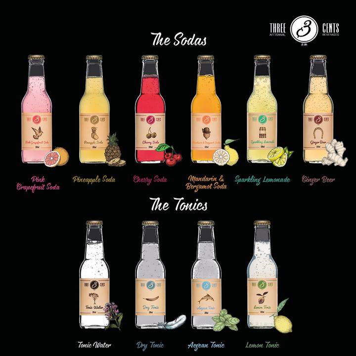 Actual product image Three Cents Pink grapefruit soda (24 x 20 cl)