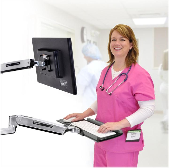 Actual product image Ergotron LX sit-stand wall mount keyboard arm (Wall, 22")