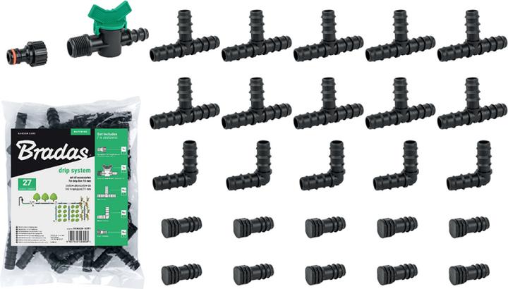 Produktbild Bradas Tropfbewässerung Zubehör Set 16 mm, 27-tlg (Tropfbewässerung Set)