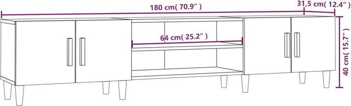 Actual product image VidaXL Fuscienne (180 x 31.5 x 40 cm)