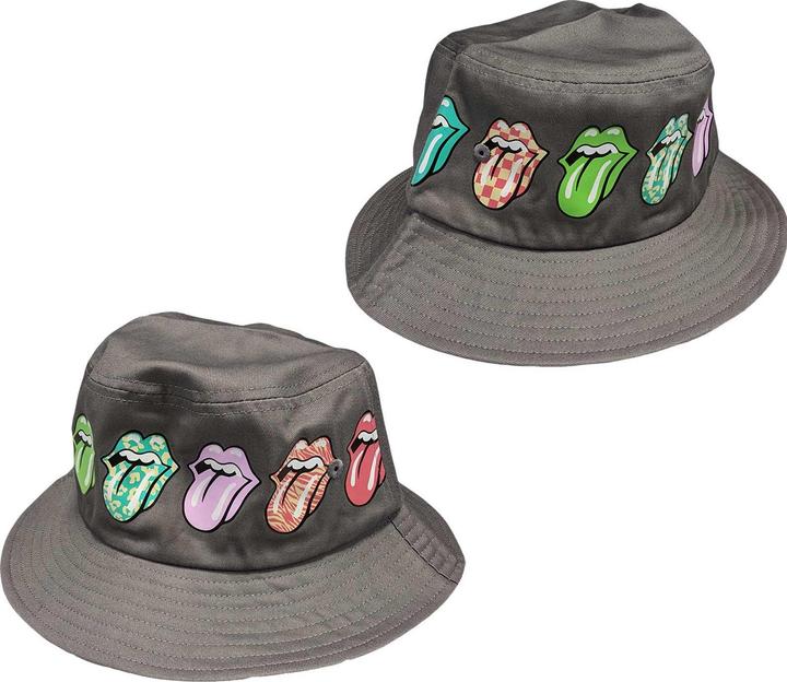 The Rolling Stones Unisex Adult Multi-Tongue Bucket Hat (S, M)