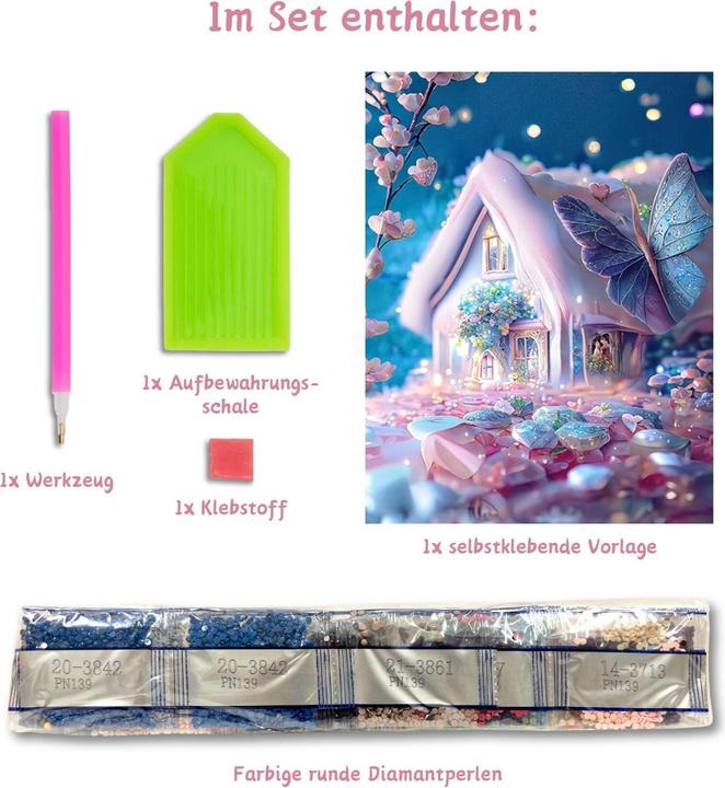 Produktbild Hermex Dekorative Malerei Bastelset DIY-Diamantgemälde Diamantmalerei Diamond Painting