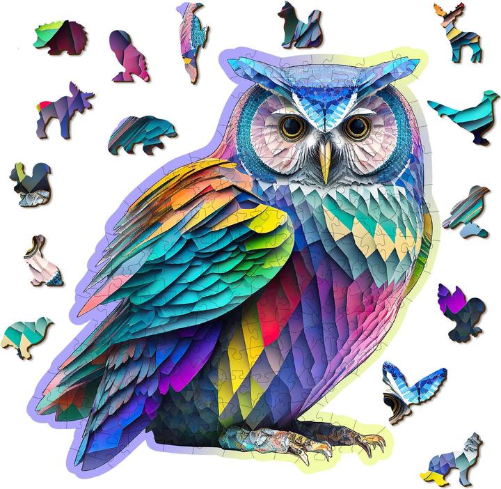 Actual product image WoodenCity Puzzle Wood M Trendy Owl (250 pieces)