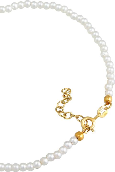 Immagine prodotto Elli Piedi Gioielli Perle Sintetiche Classic Basic Argento 925 (Argento 925 placcato oro, Rame, Perla sintetica, 22 cm)