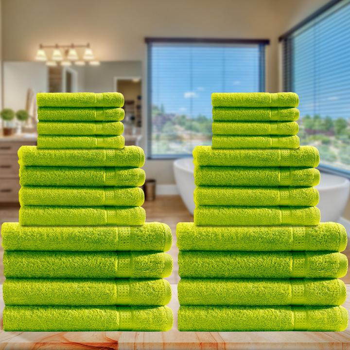 Actual product image Casativo Towel set 24 pieces, 8 guest, hand and shower towels each (50 x 30 cm, 50 x 100 cm, 70 x 140 cm)
