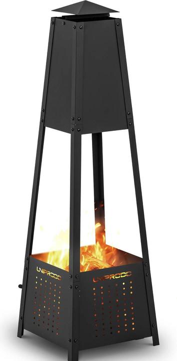 Image du produit Uniprodo Brasero extérieur - 30 x 30 x 100 cm - Design pyramidal (30 cm)