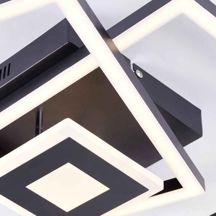 Actual product image Brilliant BRE-Light Bray LED Ceiling Light 40x40cm Black Metal/Plastic 22 W LED in (2900 lm)