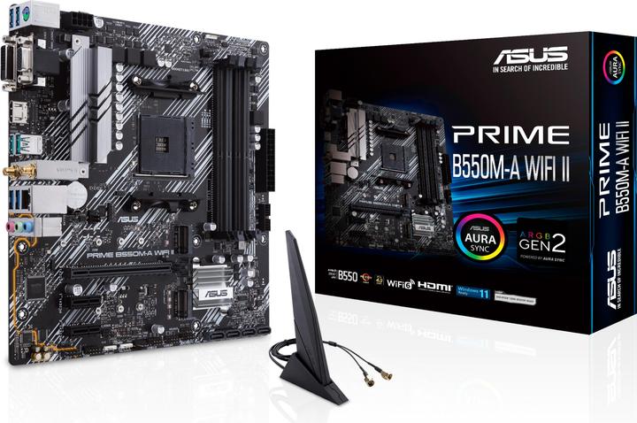 ASUS MB PRIME -A WI-FI II AMD, AM4, DDR4, mATX (AM4, AMD B550, mATX)