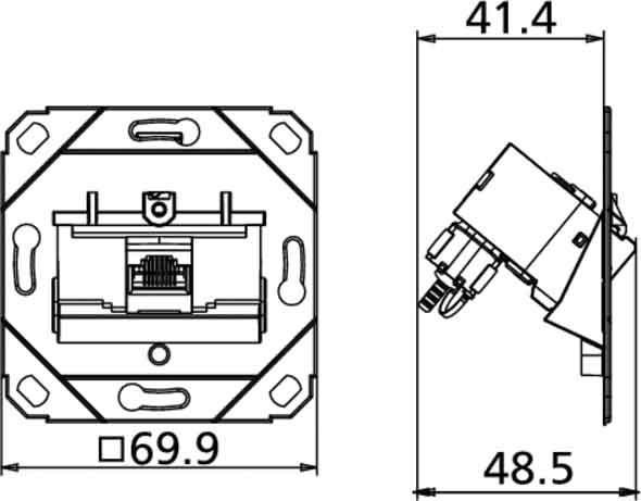 Produktbild Metz Connect 130B12D11200-E RJ-45 Steckdose