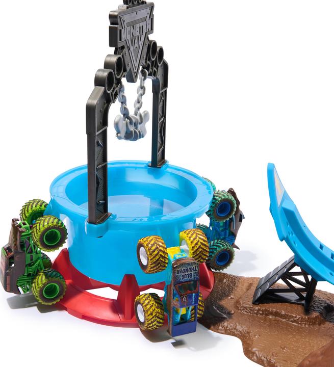 Actual product image Monster Jam Mud Blasters Monster Mutt Dalmatian Dunk Tank