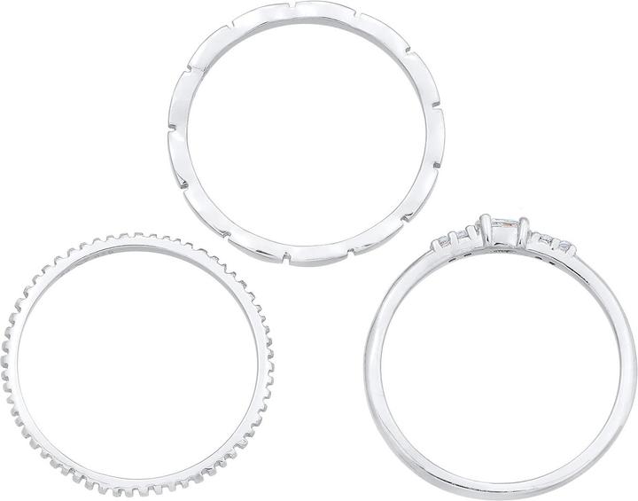 Immagine prodotto Elli Anello di cristallo, set di anelli (52, 925 Argento)
