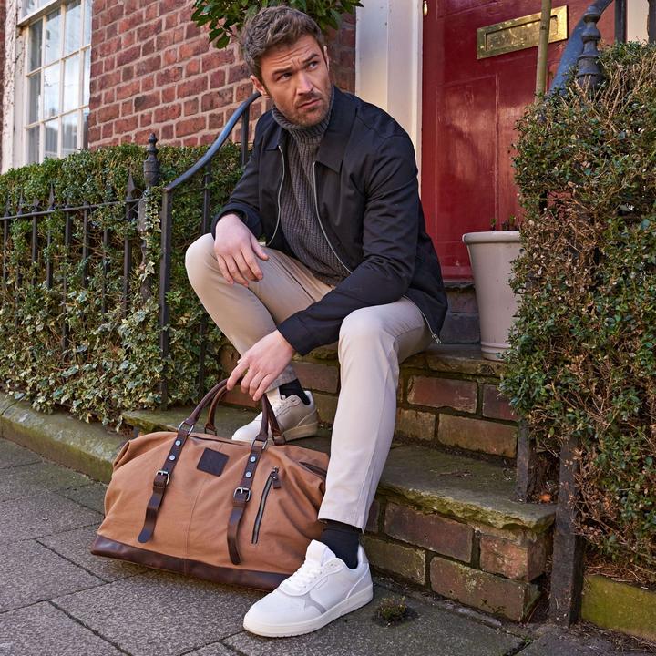 Immagine prodotto Only-Bags.Store Duffle bag grande unisex, borsa holdall in pelle resistente, borsa da viaggio resistente all'acqua (42 l)