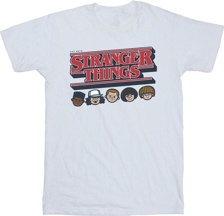 Netflix Stranger Things Caricature Logo TShirt Mädchen