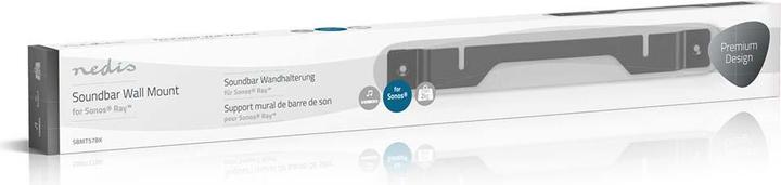 Actual product image Nedis Soundbar Bracket | Compatible with: Sonos® Ray™ | Wall | 2 kg | Fixed | ABS / Steel | Black (1 pcs., Wall installation)
