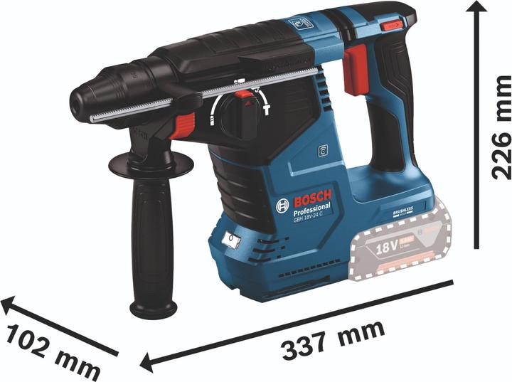 Actual product image Bosch Professional GBH 18V-24 C (solo. C) (Rechargeable battery operated)