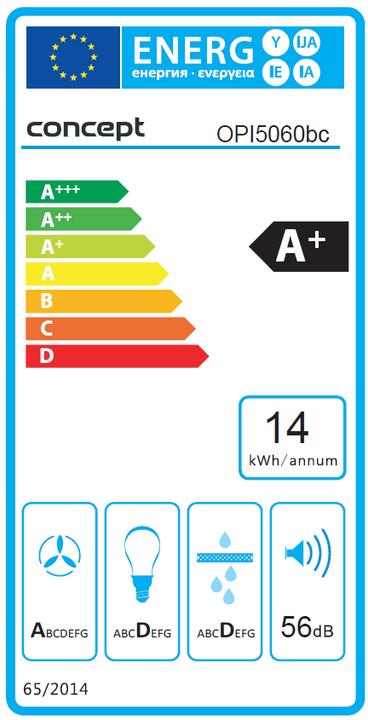 Energy Label Concept OPI5060BC (Flat-screen hood)