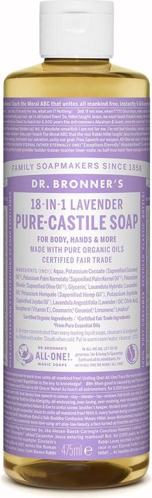 Actual product image Dr. Bronner's 18-IN-1 Lavender (Liquid soap, 475 ml)