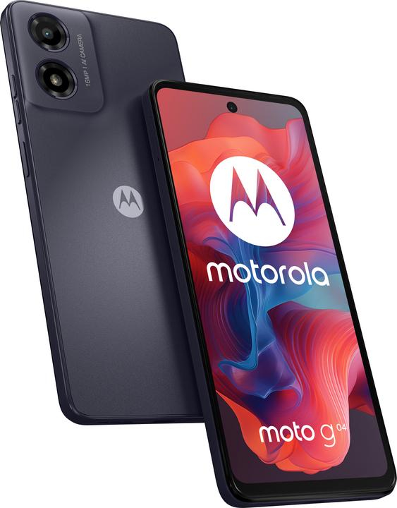 Productafbeelding Motorola Moto G 04 (6,56") Dual SIM Android 14 USB Type-C Zwart (64 GB, Concord Zwart, 6.56", Dubbele SIM, 16 Mpx, 4G)