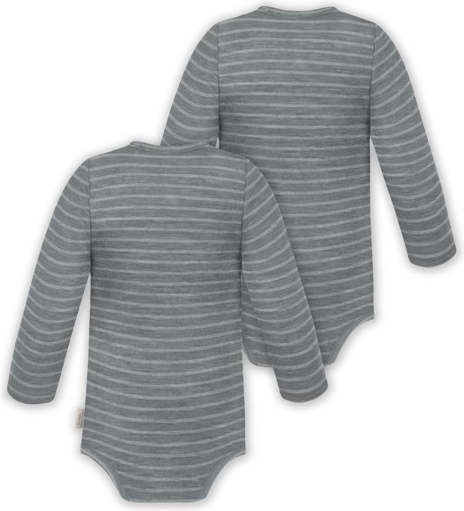 Actual product image Normani 2-pack double pack baby bodysuit merino wrap bodysuit long sleeve - 9343 (86)