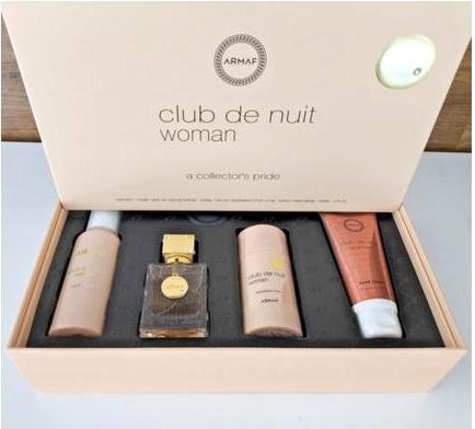 Immagine prodotto Armaf Club De Nuit Donna - EDP 30 ml + deodorante solido 75 ml + crema mani 50 ml + spray per capelli 55 (Set di manicure)