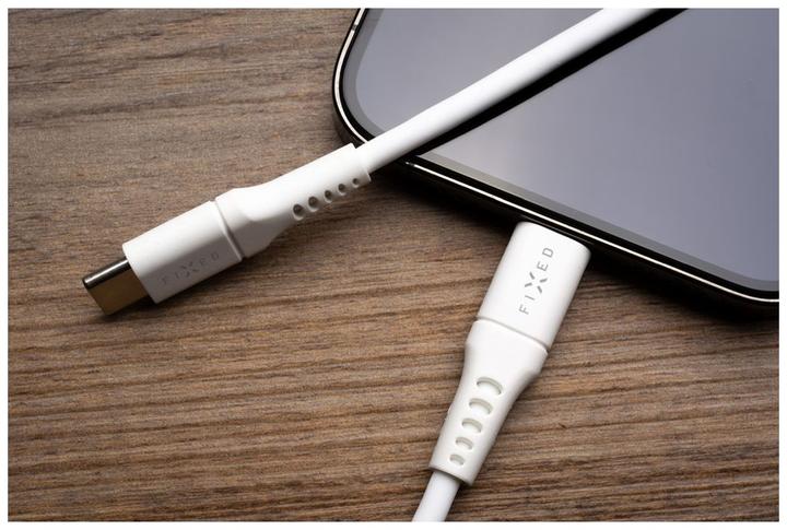 Actual product image Fixed Liquid Silicone Cable USB-C/USB-C, 2m, 60W, white (2 m, 60 W)