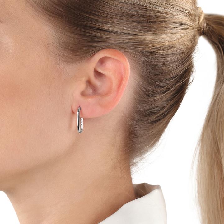 Immagine prodotto Amor Gioielli per orecchie da donna, argento 925, zirconi sintetici. (Argento 925)