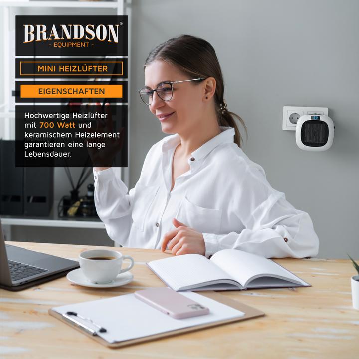 Actual product image Brandson Mini fan heater sockets (700 W)