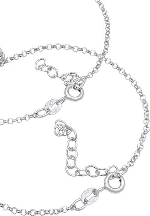 Immagine prodotto Elli Bracciale Cuore Madre Figlia Piatto Ritagliato Argento 925 (16 cm, Argento 925)