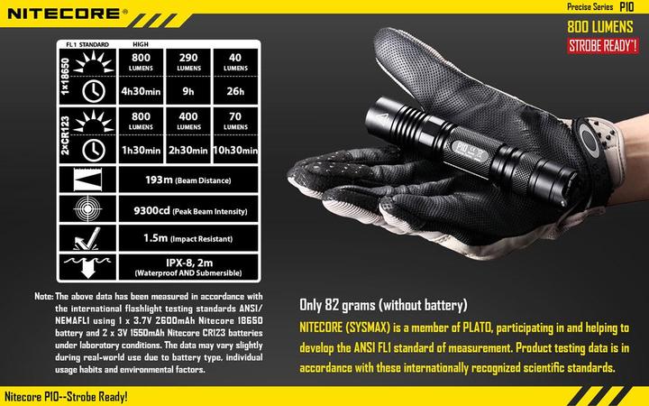 Produktbild Nitecore P10 (13.40 cm, 800 lm)