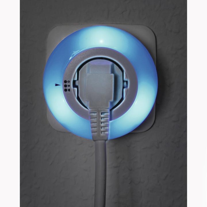 Productafbeelding Hama LED nachtlampje Circle Colour met geïntegreerd stopcontact, lichtsensor, 3 kleuren