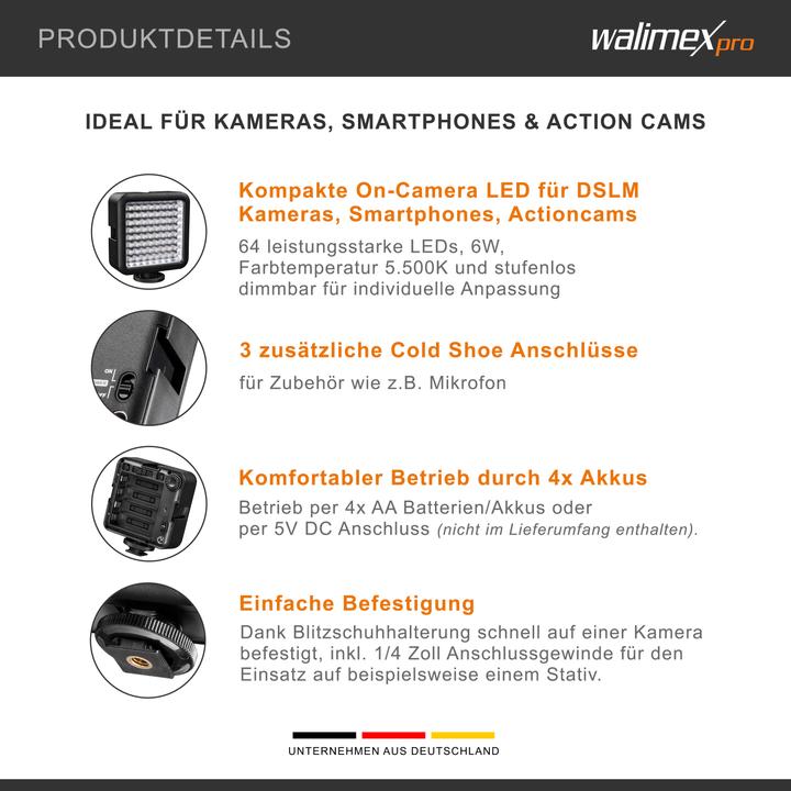 Produktbild Walimex pro pro 64 LED (Videoleuchte)