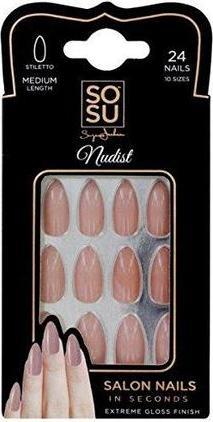 Actual product image Sosu Cosmetics - Artificial nails Nudist (Salon Nails) 24 pcs (Artificial nails)