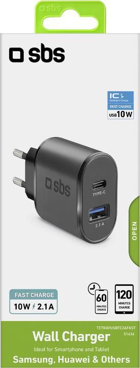 Immagine prodotto SBS Fast-charging USB - Type-C travel charger (10 W)