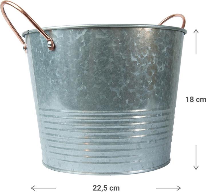 Produktbild Natura Punto Zinkeimer mit zwei Metallgriffen