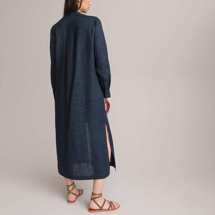 Immagine prodotto La Redoute Collections Maxi abito in lino a maniche lunghe (48)