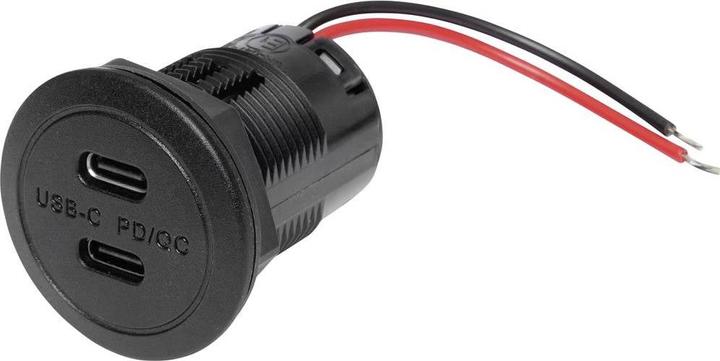 Immagine prodotto ProCar Potenza USB-C a doppia presa PD/QC EV senza LED capacità di carico max 2x 30 Watt