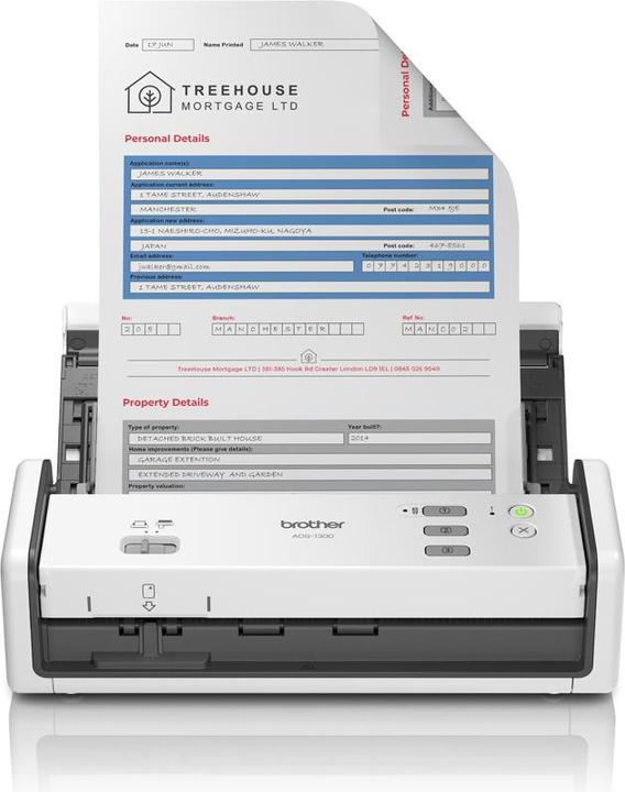 Brother ADS-1300 30 PPM ADF 50 f (USB, Ospite USB)