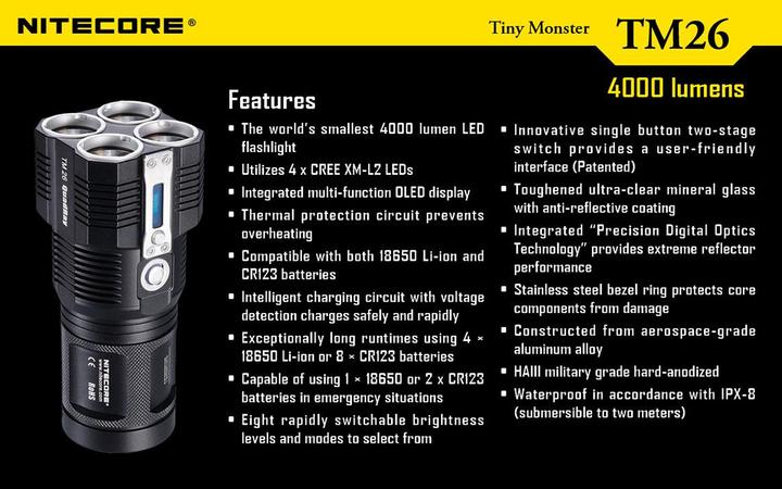Produktbild Nitecore TM26 QuadRay (14.20 cm, 4000 lm)