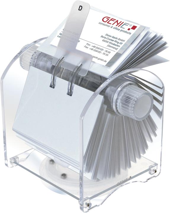 Actual product image Genie Rotator business card holder acrylic (55 x 102 mm)