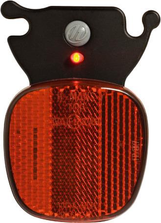 Actual product image Herrmans Rear reflector Hrail, 1x LED, battery