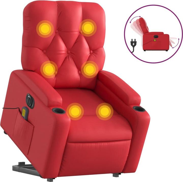 Immagine prodotto VidaXL Poltrona massaggiante con ausilio elettrico in similpelle