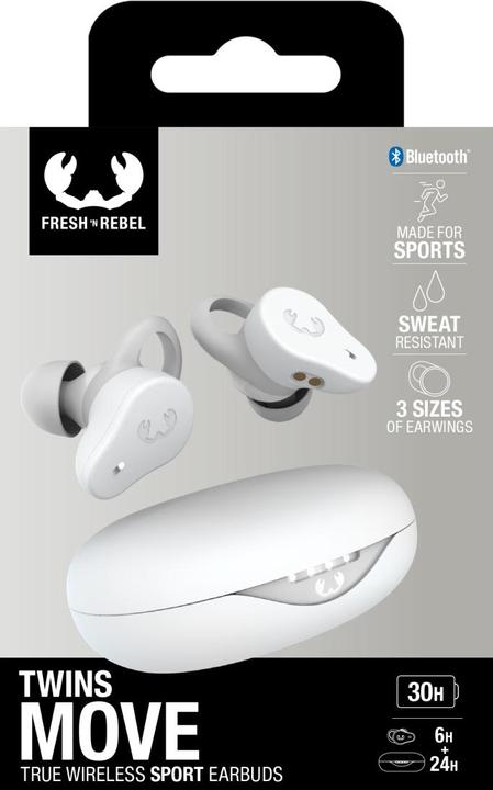 Productafbeelding Fresh'N Rebel n Rebel - Twins Move - Sport Oordopjes - Draadloos - IPX4 - IJsgrijs (30 h, Draadloze)