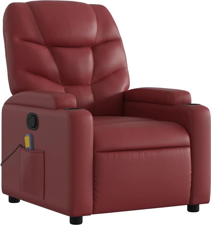 Immagine prodotto VidaXL Sedia da massaggio in similpelle rosso vino, colore: rosso vino, materiale