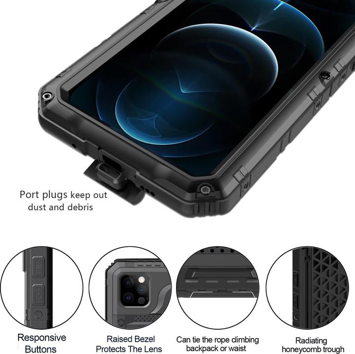 Image du produit Cadorabo Housse d'extérieur Protection à 360 degrés (Apple iPhone 12 Pro)
