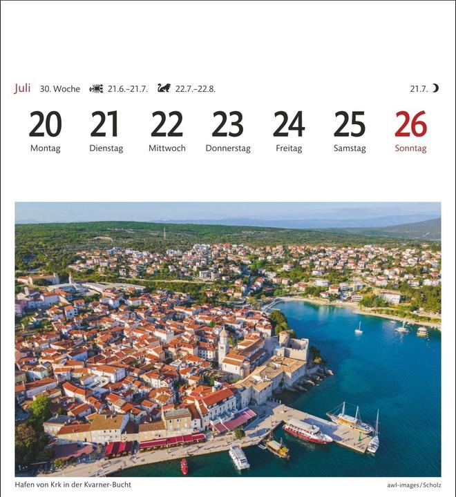 Produktbild Harenberg Kroatien Sehnsuchtskalender 2026 - Wochenkalender mit 53 Postkarten (Deutsch)