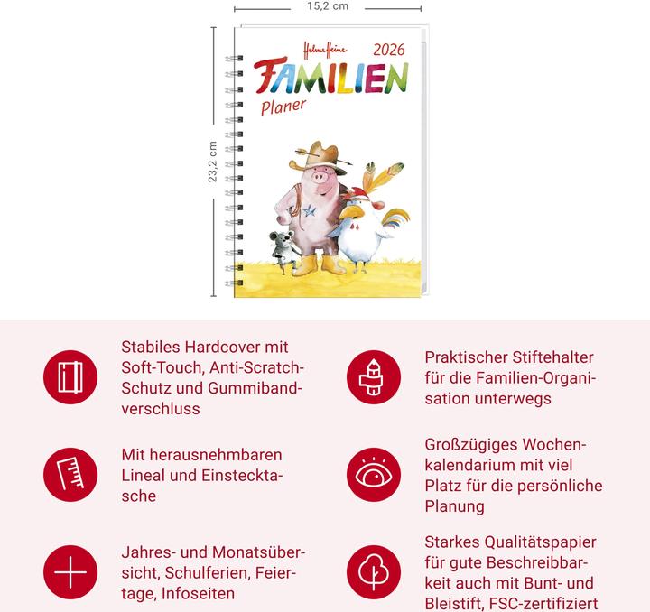 Produktbild Heye Familienagenda Helme Heine (A5, Deutsch)