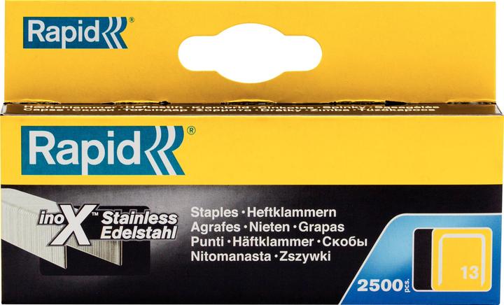 Immagine prodotto Rapid Tipo 13 Pinza per fili sottili da 8 mm in acciaio inox (2500 x)
