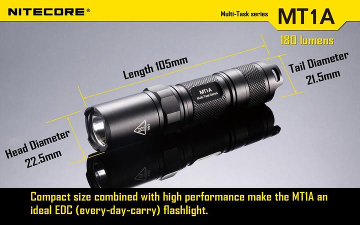 Produktbild Nitecore Mt1a (10.50 cm, 180 lm)