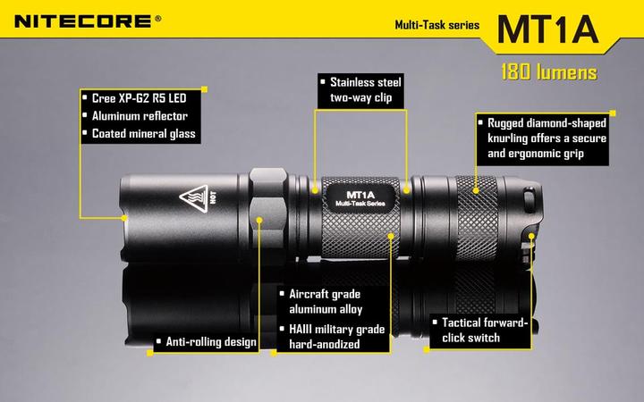 Produktbild Nitecore Mt1a (10.50 cm, 180 lm)