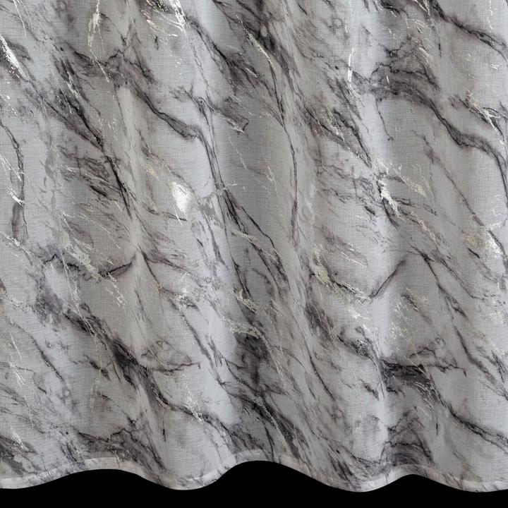 Immagine prodotto Eurofirany Tenda in tessuto leggero con motivo marmo argento, bianco, color argento, 140 x 270 cm, (140 x 270 cm)